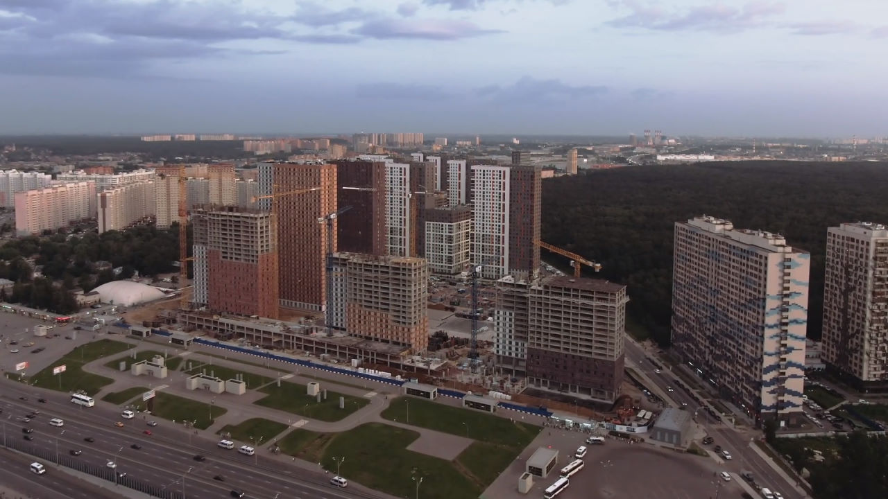Видео строительства ЖК Оранж Парк от 27.06.2020