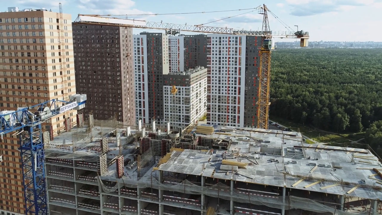 Видео строительства ЖК Оранж Парк от 25.07.2020
