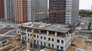 Видео строительства ЖК Оранж Парк от 17 сентября 2021 г.